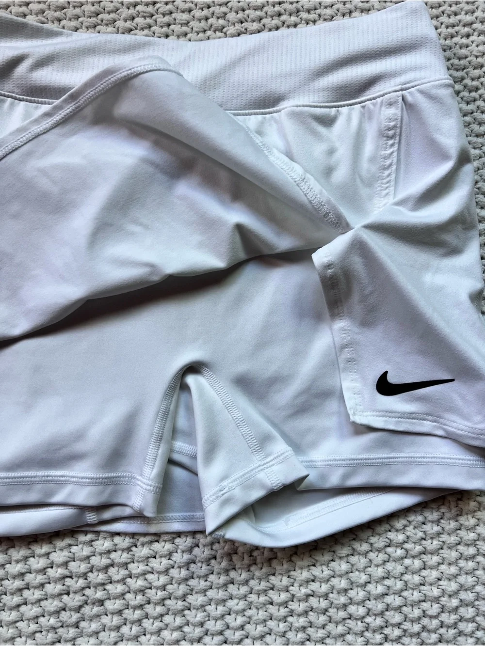 Nike Court Victory Tennis Skirt Built-In Shorts White Athliesure Cute Sz Medium